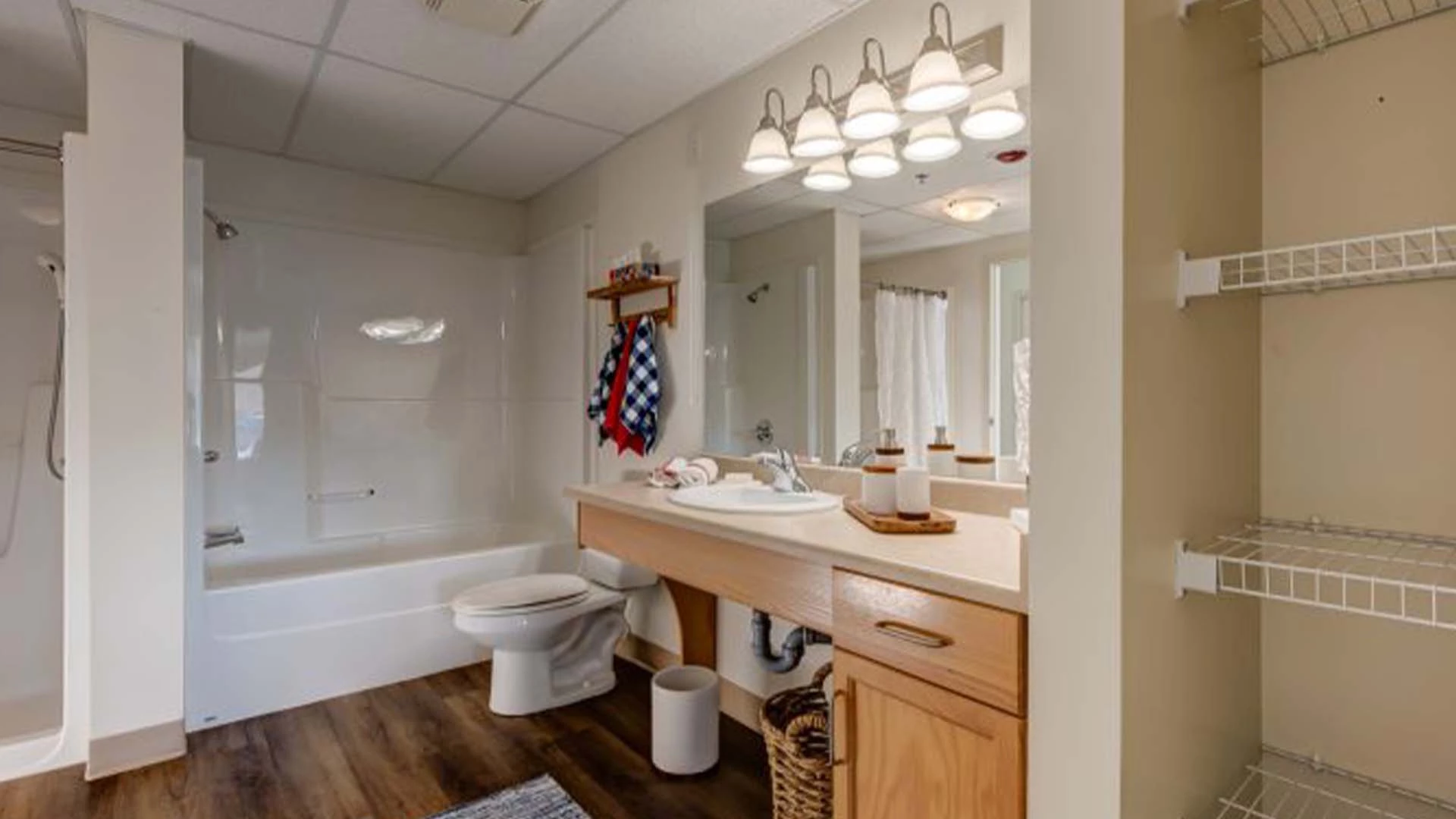 Bathroom in a suite at Summerwood Village Retirement home